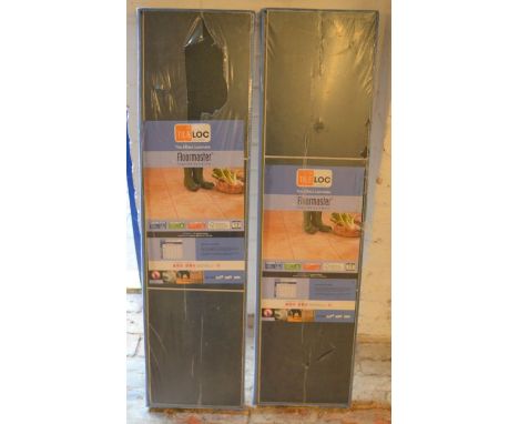 Two unopened packets of Floor Master tile effect laminated flooring (2 x 1.73sqm) 'Florentine black'