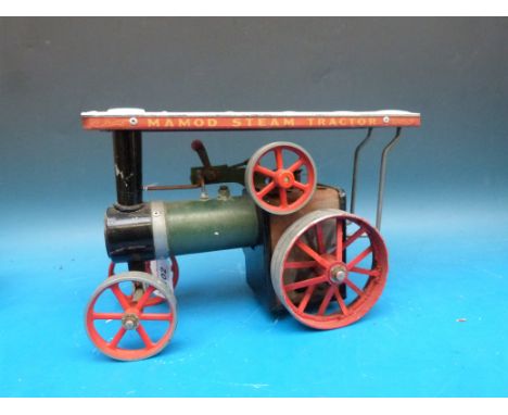 A Mamod T.E.1.A. traction engine with reversing lever and water level plug
