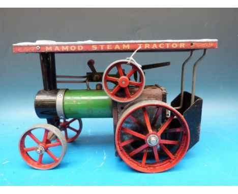 A Mamod T.E.1.A. traction engine with reversing lever and spring type whistle