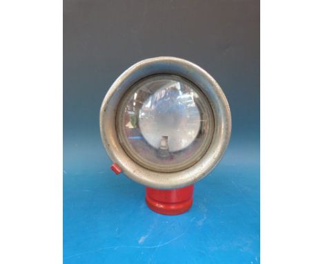 A rare red GPO carbide lamp with broad arrow mark in red