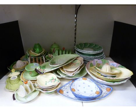 An extensive collection of Carltonware salad plates, toast racks, TG Goode salad plates and a small collection of Art Deco Bu