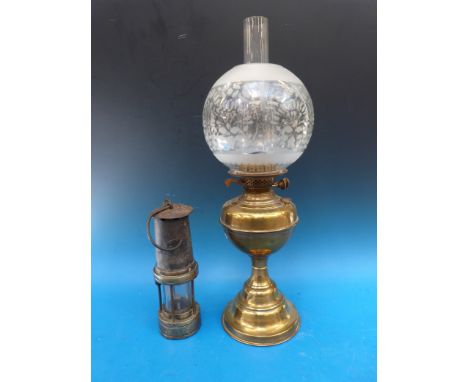 An oil lamp and a miner's lamp Aberdare