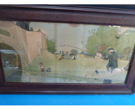 A 19thC Cecil Aldin fishing print