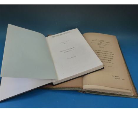 A bound LMS colour light signals review with many drawings and diagrams together with a bound run of SRS signalling papers No