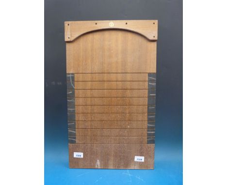 A hardwood and slate shove ha'penny board by  K & C