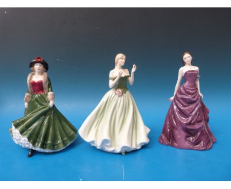 Three Royal Worcester figures 'Christmas special edition 2001', 'Be Mine' and 'Keepsake'