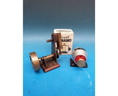 A single cylinder oscillating marine engine (1900-1916) together with a boxed Stuart Dynamo