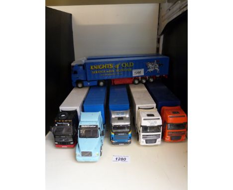 Seven Corgi 1:50 scale diecast model lorries