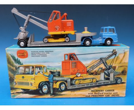 Corgi Major Toys gift set No. 27 Machinery Carrier with Bedford tractor unit and Priestman 'cub' shovel in original box toget