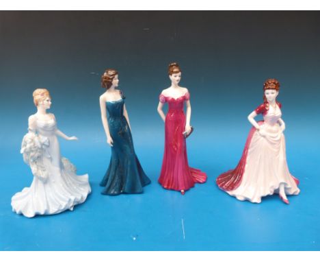 Coalport figurines Sheer Elegance, Debbie, First Night and Joanne