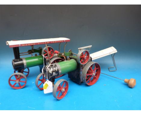 A Mamod T.E.1.A. traction engine with steering column together with another example