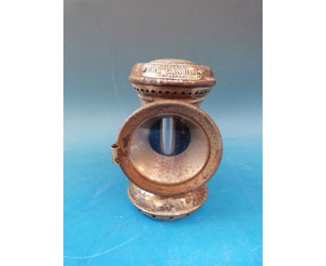 An early 20th century (c1905) Miller 'Candlo' cycle lamp