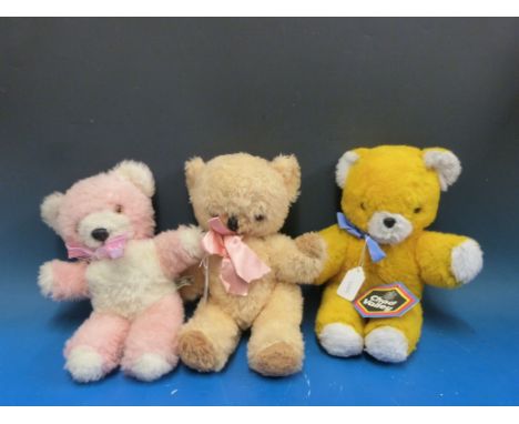 Three vintage bears, one Chad Valley 37cm tall, one Dean's Childsplay Toys 35cm tall and one by Pedigree 37cm tall. 