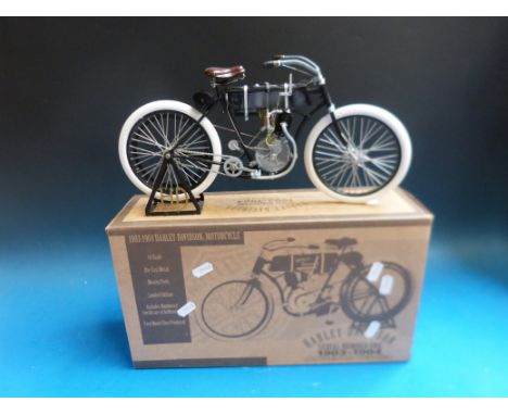 A Xonex diecast model 1903-1904 Harley-Davidson Serial Number One motorcycle 1:6 scale, in original box