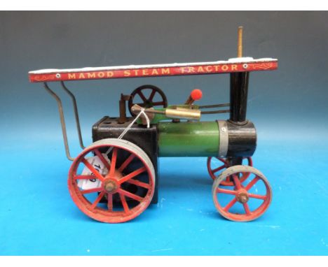 A Mamod T.E.1.A. traction engine with reversing lever and water level plug