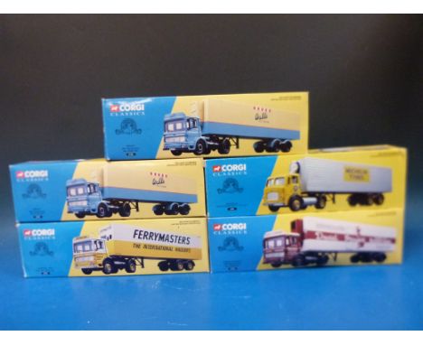 Three Corgi Hauliers of Renown limited edition 1:50 scale diecast model lorries, Massey Wilcox cc13819 and R.M. Page & Sons c