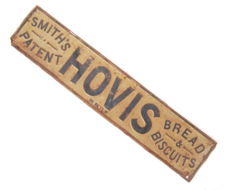 Hovis - A fabulous 1930's retro vintage point of sale shop advertising tin sign. The sign reads, ' Smith's Patent Hovis Bread
