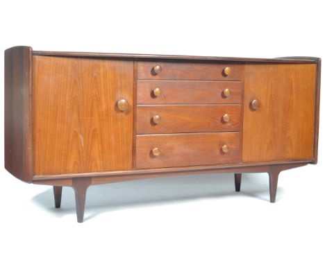 John Herbert - Youngers - Fonseca - A 1960's retro vintage stained teak / afromosia wood sideboard credenza having a central 