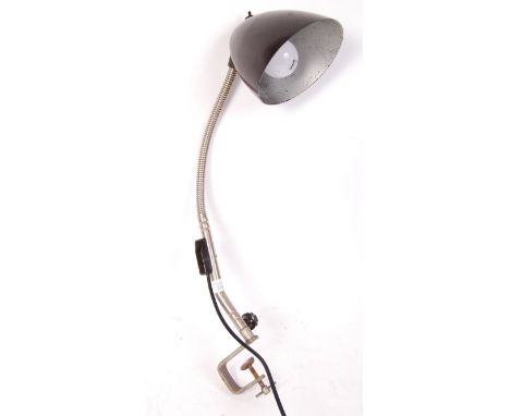Elektrosvit Nové Zámky - TYP 116.23 - A 1960's vintage industrial Czechoslovakian articulated goose neck clamping lamp having