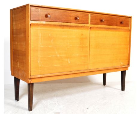 Richard Drew Russell - Gordon Russell Of Broadway - A rare original 1950's retro vintage elm and teak wood sideboard credenza