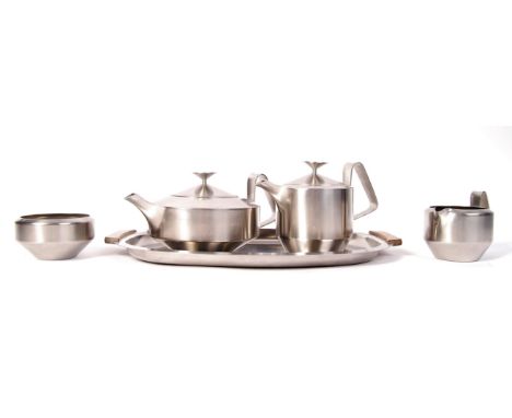 Robert Welch - Old Hall -&nbsp;Alveston - A superb 1960's mid century retro vintage stainless steel five piece tea service co