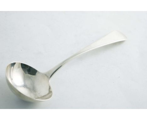 BY PAUL STORR:- An early George IV Old English pattern sauce ladle, London 1821;  7"  (17.5 cms) long;  1.85 oz