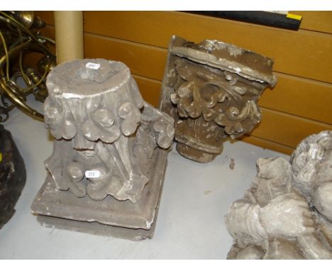 TWO VICTORIAN PLASTER MAQUETTES of classical architectural form Provenance:from the offices of structural engineers W M Clark