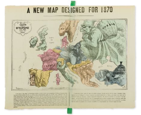 Europe.- Hadol (Paul) A New Map Designed for 1870 [or] Carte Drolatique D'Europe Pour 1870 Dressee Par Hadol, serio-comic map