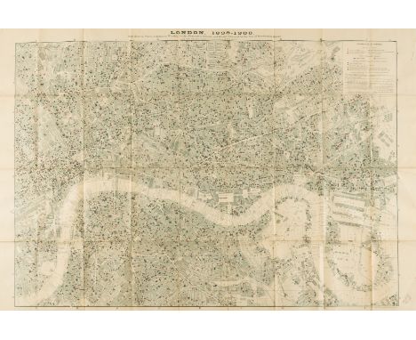 Pub map of London.- Booth (Charles) London 1889-1900, from "Life and Labour of the People in London", Map showing Places of W