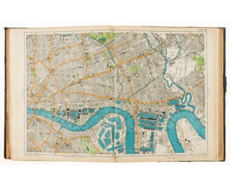 London.- Bacon (George W.) Bacon's Large Scale Atlas of London and Suburbs (Revised Edition), complete with title, contents, 