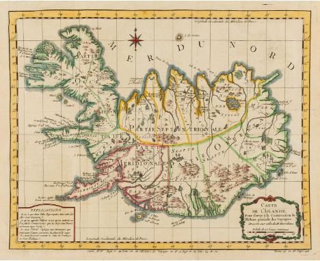 Iceland.- Bellin (Jacques Nicolas) Carte de l'Islande, pour Servir a la Continuation de l'Histoire Generale des Voyages, map 