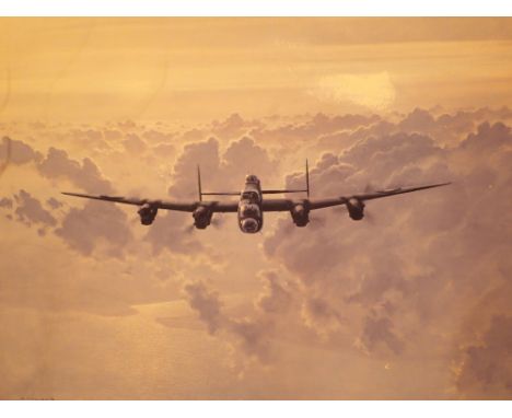 Framed Gerald Coulson Lancaster print 75 x 58 cm 