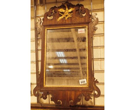 Small mirror with carved phoenix to top