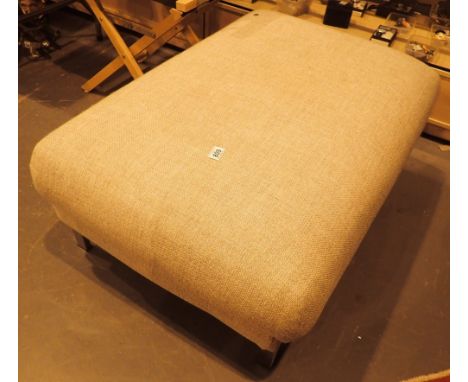 Large upholstered pouffe on chrome legs 100 x 70 cm 