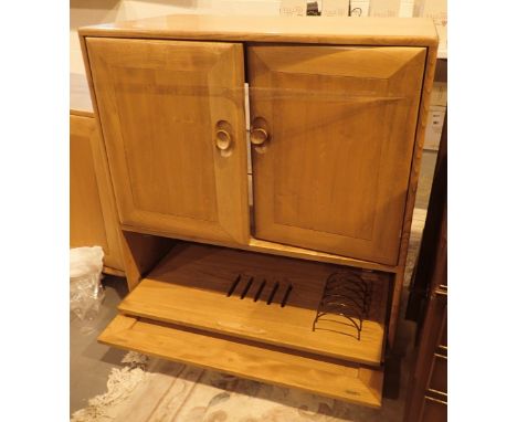 Ercol light wood television cabinet 52 x 86 x 95 H cm