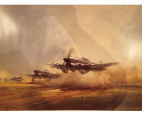 Limited edition print of Typhoon signed Frank Wooton 667/850 with CoA