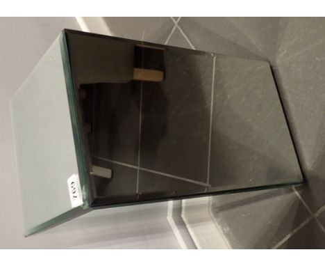 Unused showhouse furniture bevelled mirror stand 26 x 26 x 47H cm