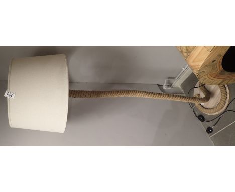 Unused showhouse furniture unusual rope standard lamp and shade