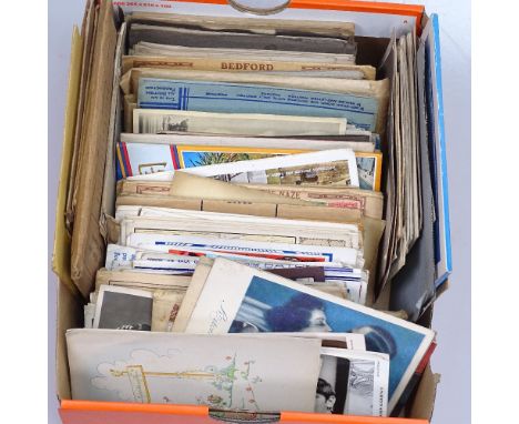 A box of Vintage loose postcards 