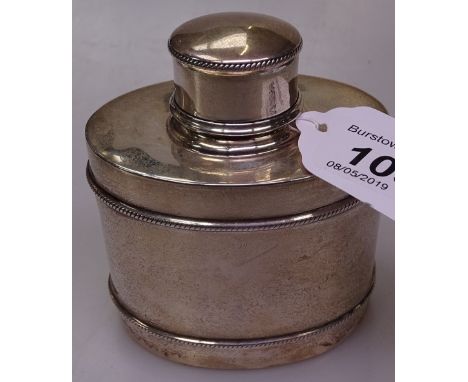 An Edwardian silver tea caddy, by Charles Boyton &amp; Sons, London 1909 