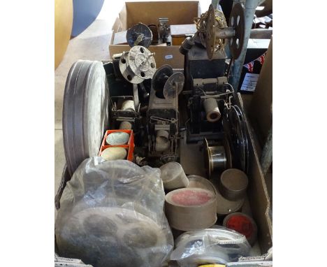 Vintage cine projectors and accessories and tapes 