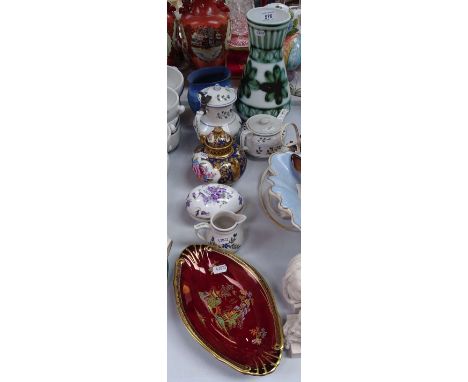 A Cinque Ports vase, 10.75", teaware, a Hammersley egg etc 