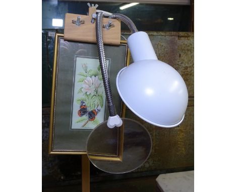 An artist's work / inspection lamp and frame 