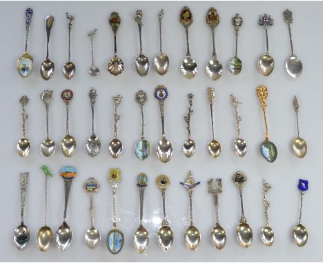 A Large Collection of Western Australian Silver and  - Silver Plated Souvenir Spoons - c.1900 – 1970’s - An interesting colle