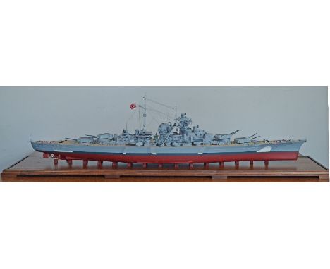 A 1:192 Scale Model of the Bismarck, by Fine Art  - Models, USA - Released 1996, production of 50 (sold out) - Battle Bismarc