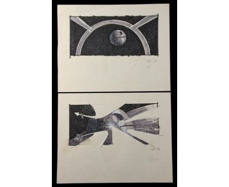 STAR WARS - EP VI - RETURN OF THE JEDI (1983) - Hand-Drawn Storyboards - SB 10 + SB 12 Hand-drawn storyboards from director R