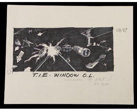 STAR WARS - EP VI - RETURN OF THE JEDI (1983) - Hand-Drawn Storyboard - SB 87 A hand-drawn storyboard from director Richard M
