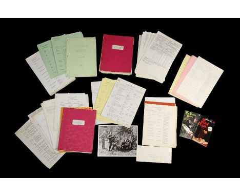 HAMMER HOUSE OF HORROR SERIES - Malachi’s Cove and The Bunny Caper Scripts, Bray Studios Unit Lists and Paperwork A set of pr