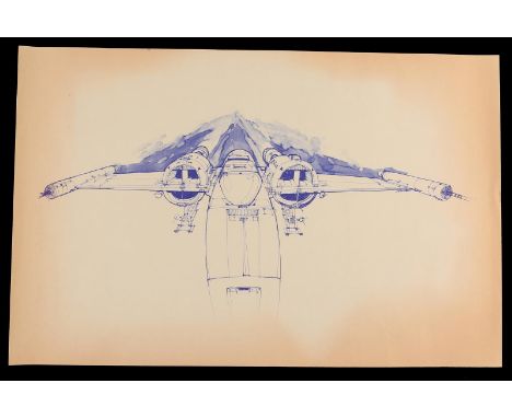 STAR WARS - EP IV - A NEW HOPE (1977) - X-wing Starfighter Dyeline A dyeline of a rebel X-wing from George Lucas' sci-fi clas