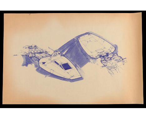 STAR WARS - EP IV - A NEW HOPE (1977) - Y-wing Starfighter Dyeline A dyeline of a rebel Y-wing cockpit from George Lucas' sci